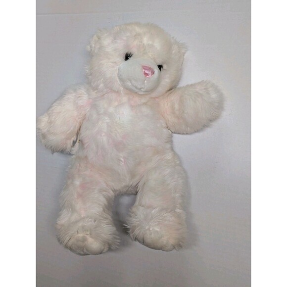 Build A Bear White Cuddles Pink Blush Plush Stuffed Teddy 15" - Picture 1 of 7
